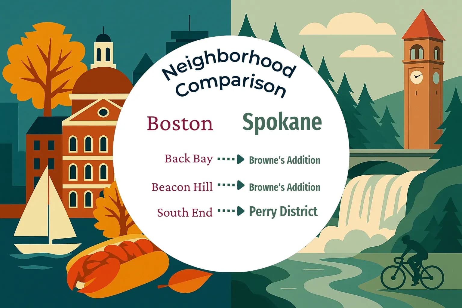 Boston vs Spokane Neighborhood Comparison