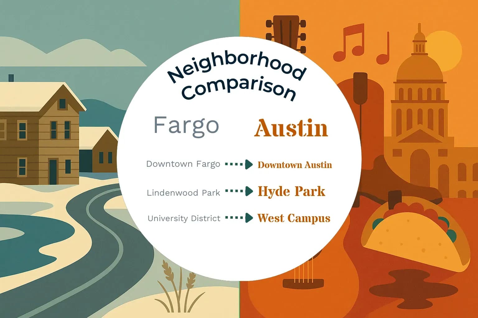 Fargo vs Austin Neighborhood Comparison