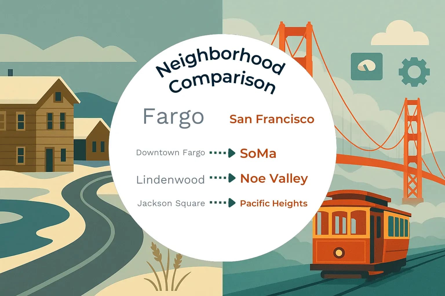 Fargo vs San Francisco Neighborhood Comparison