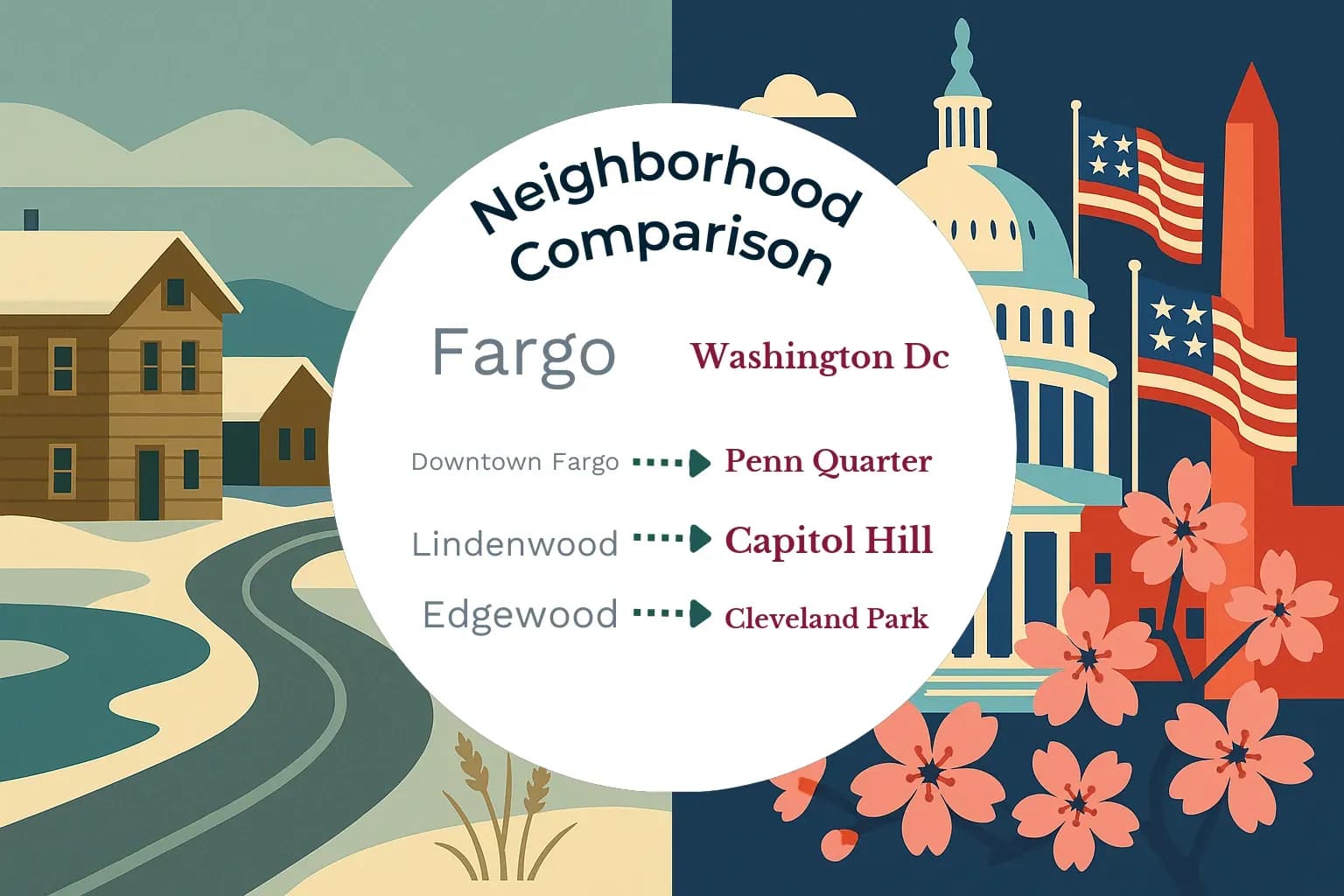 Fargo vs Washington DC Neighborhood Comparison