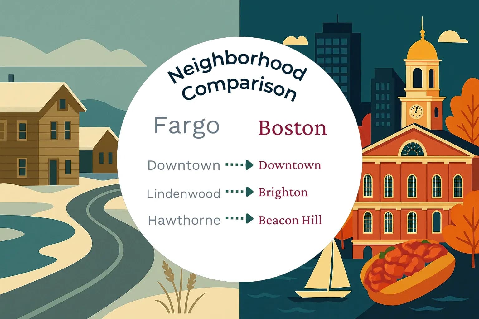 Fargo vs Boston Neighborhood Comparison