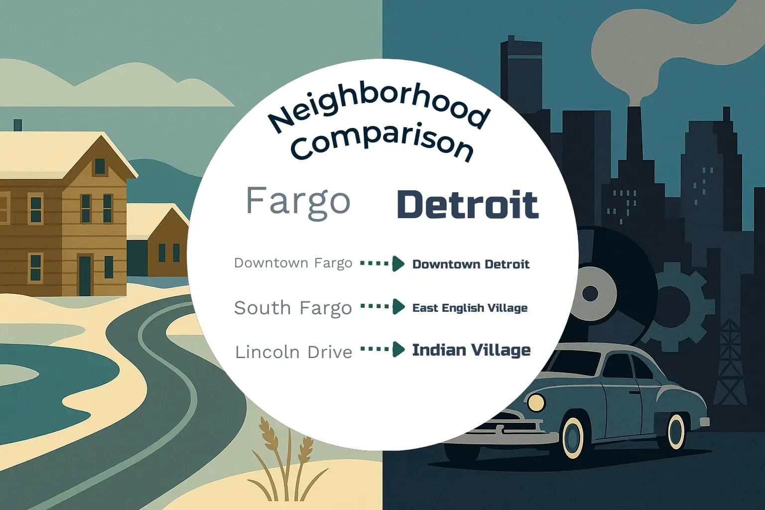 Fargo vs Detroit Neighborhood Comparison