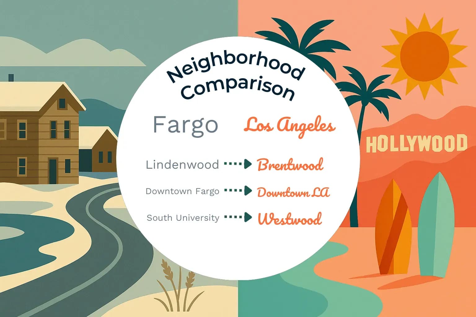 Fargo vs Los Angeles Neighborhood Comparison