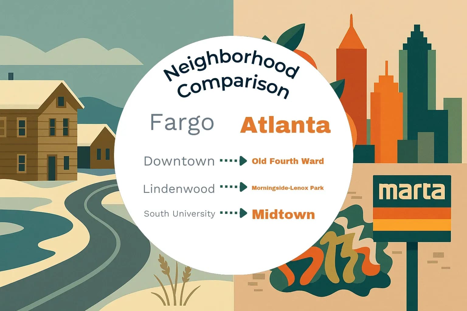 Fargo vs Atlanta Neighborhood Comparison