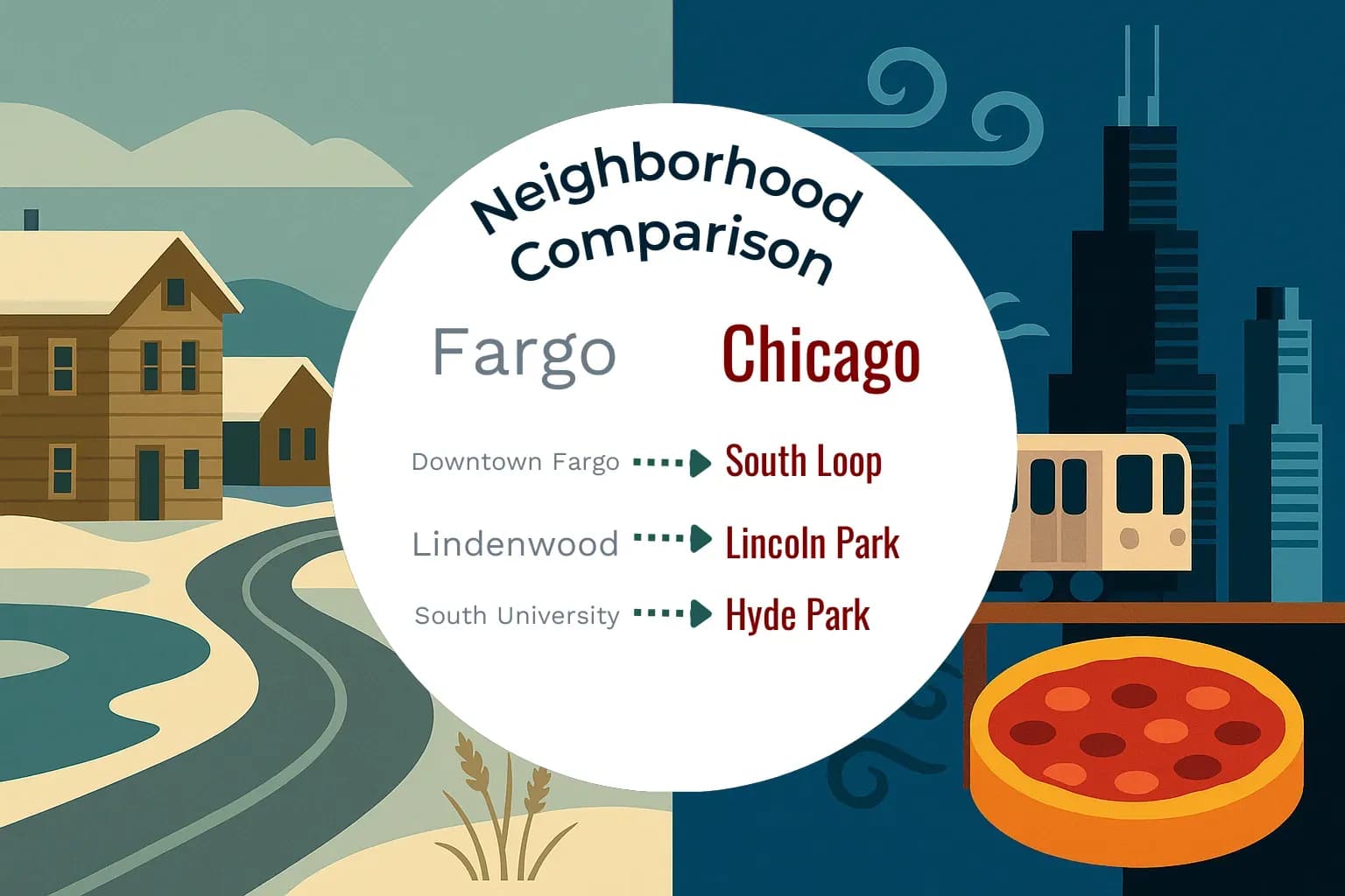 Fargo vs Chicago Neighborhood Comparison
