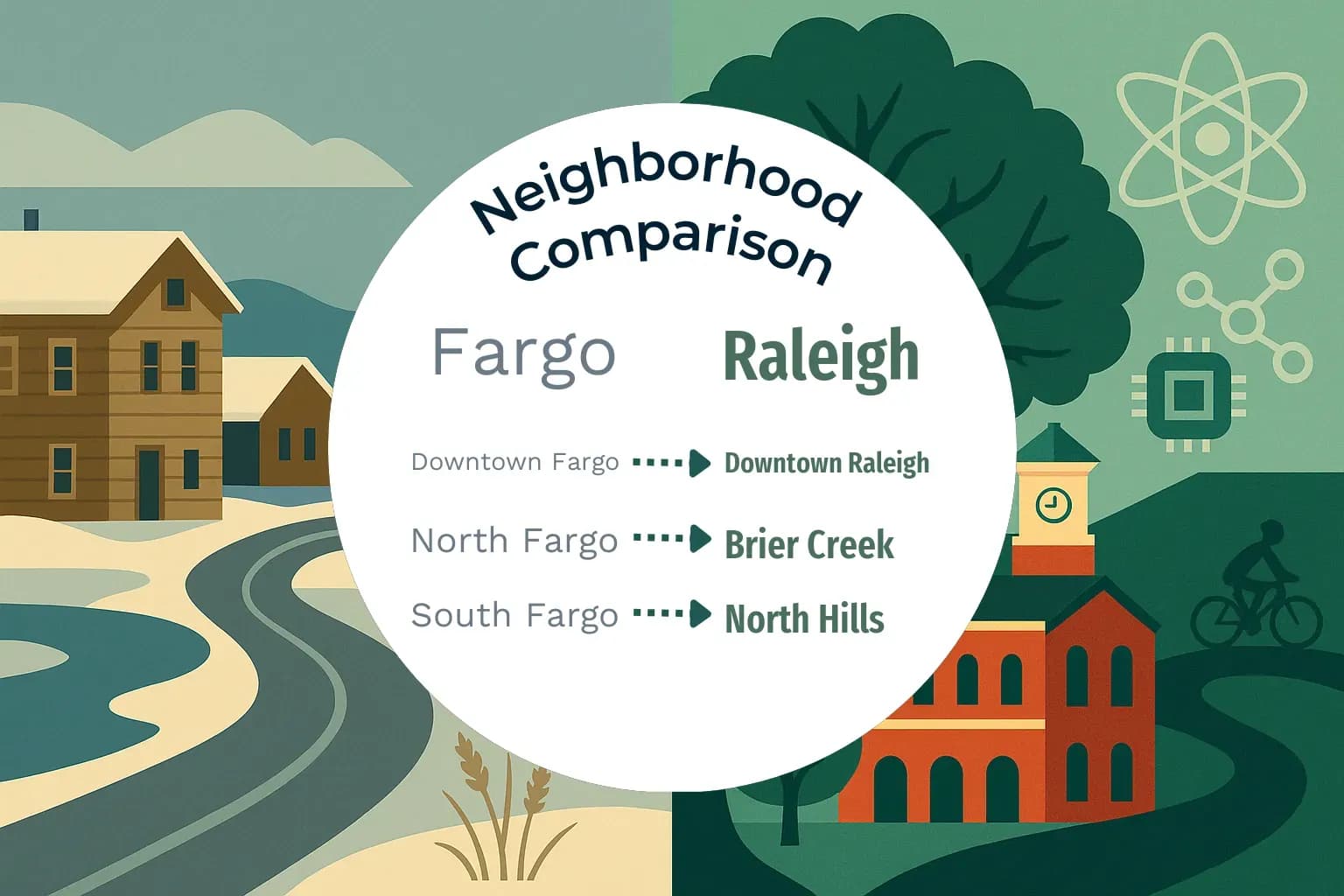 Fargo vs Raleigh Neighborhood Comparison