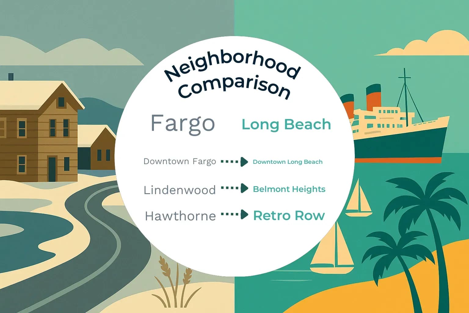 Fargo vs Long Beach Neighborhood Comparison