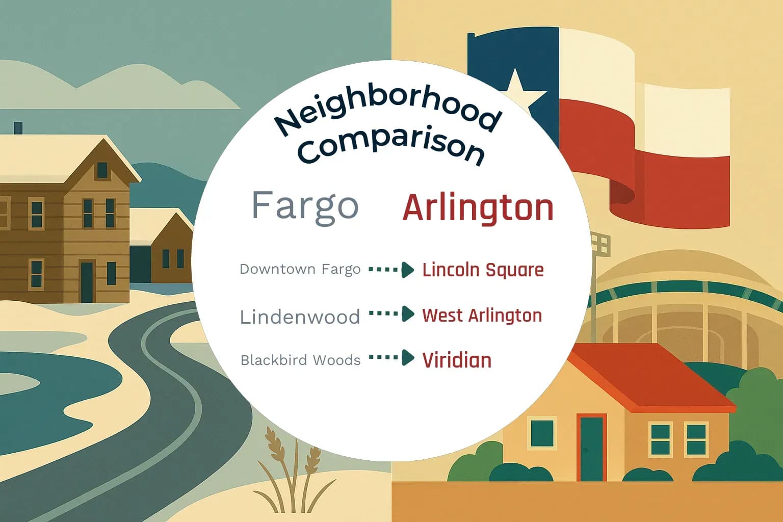 Fargo vs Arlington Neighborhood Comparison