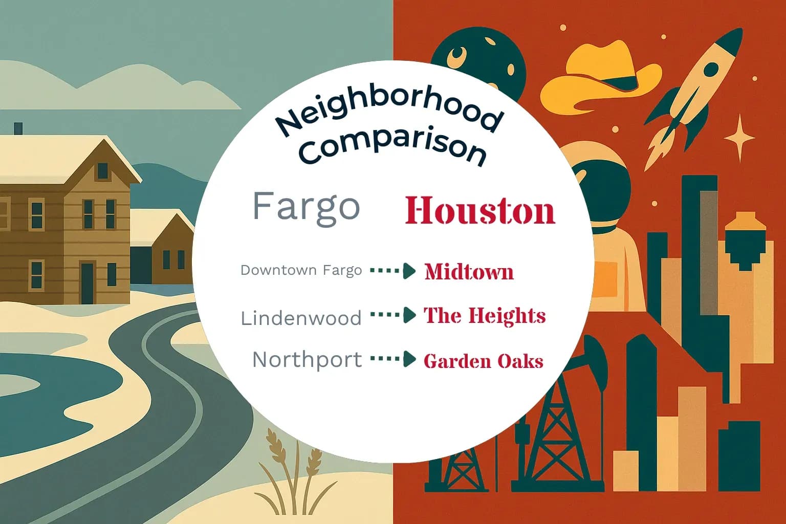 Fargo vs Houston Neighborhood Comparison