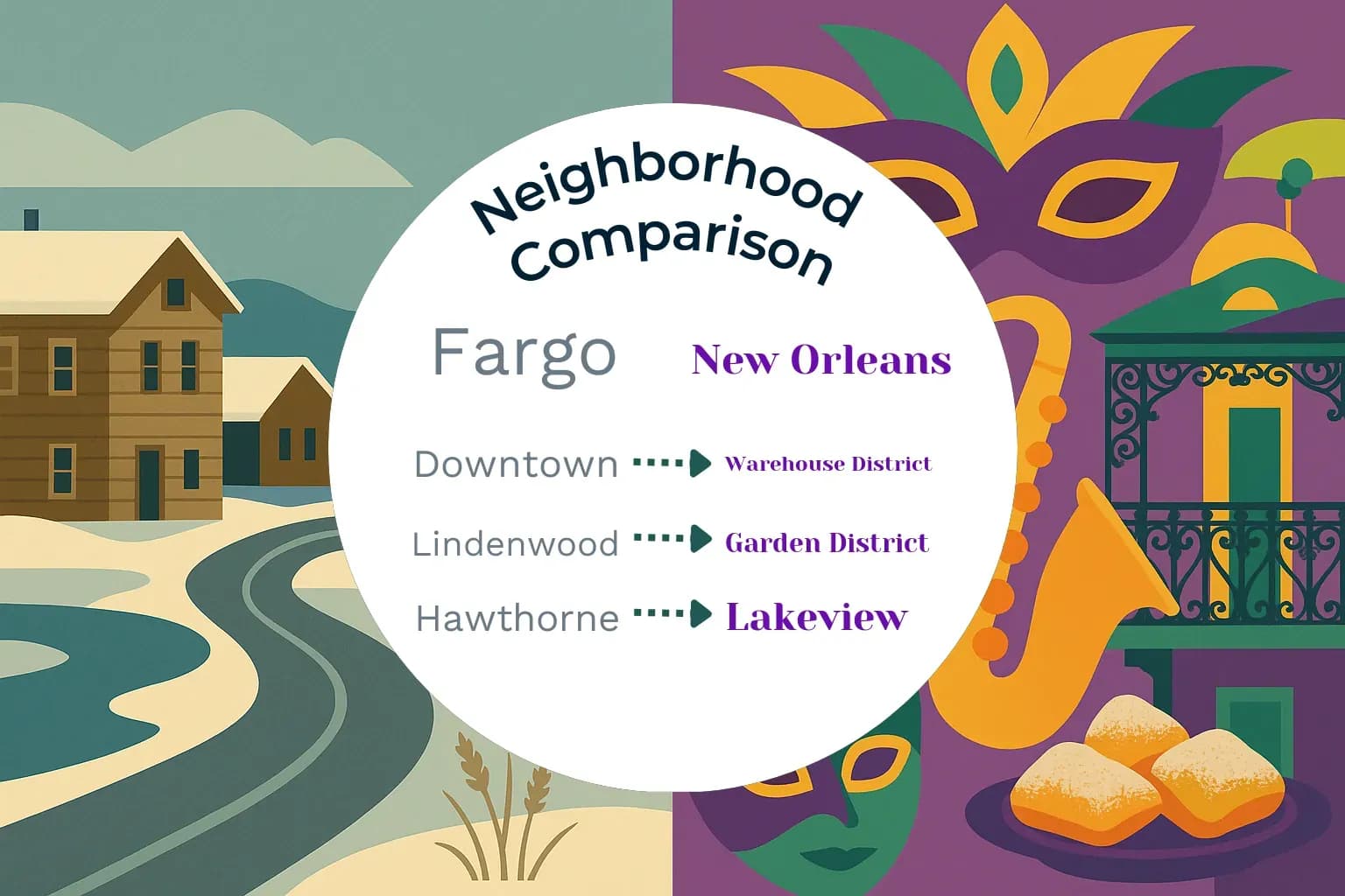 Fargo vs New Orleans Neighborhood Comparison