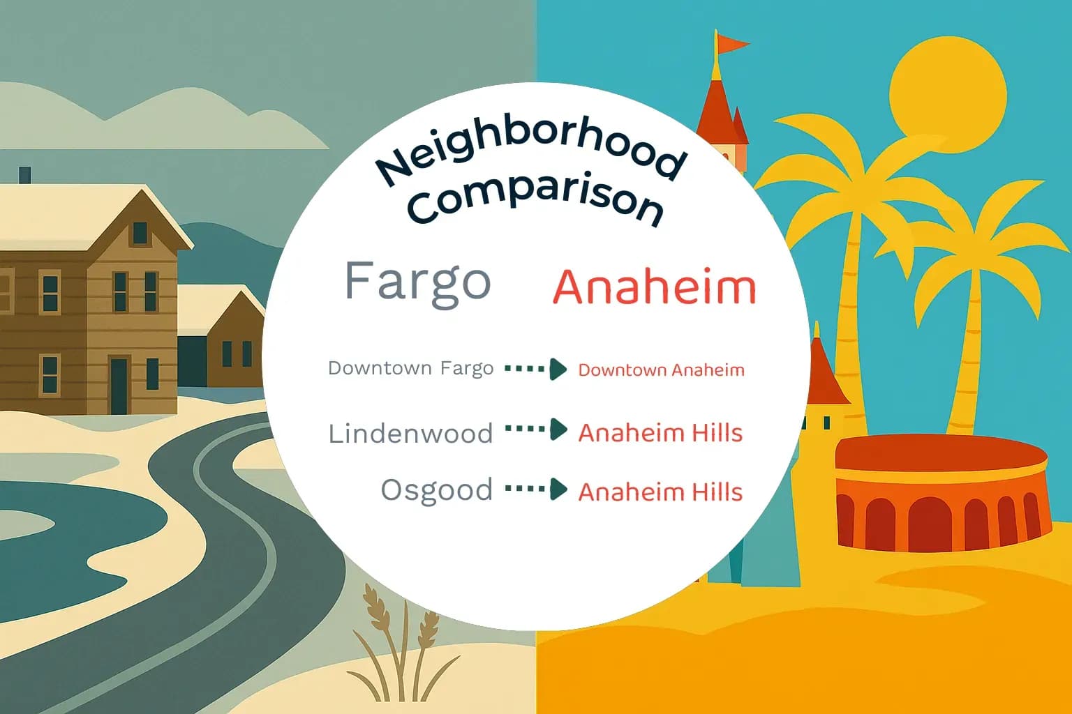 Fargo vs Anaheim Neighborhood Comparison