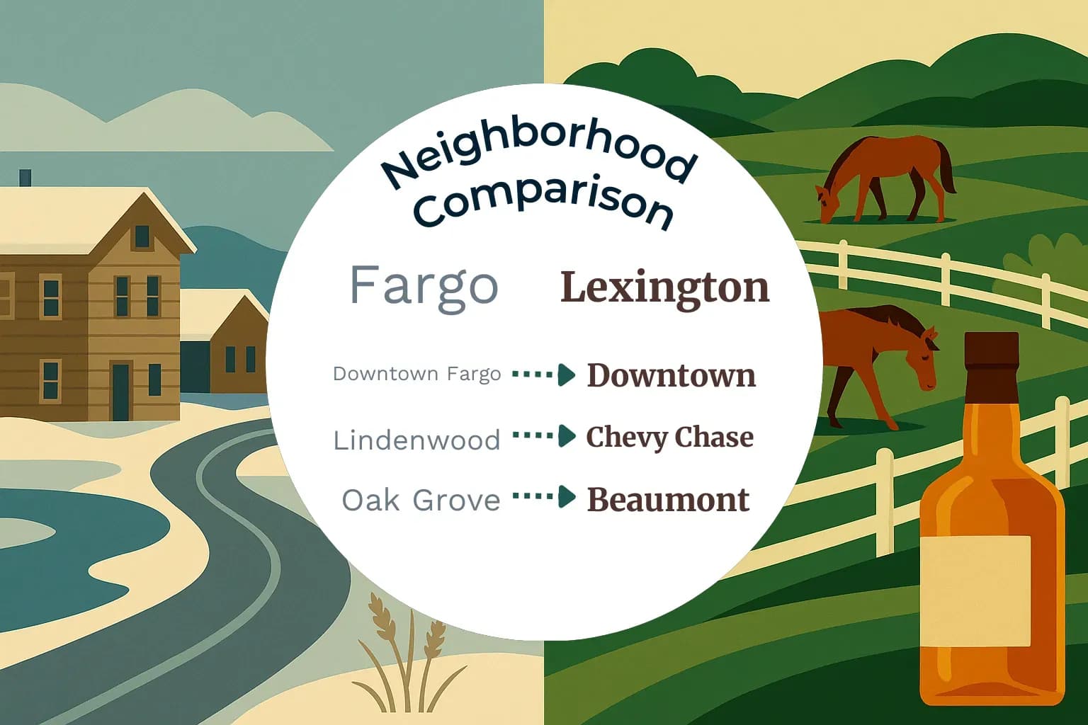 Fargo vs Lexington Neighborhood Comparison