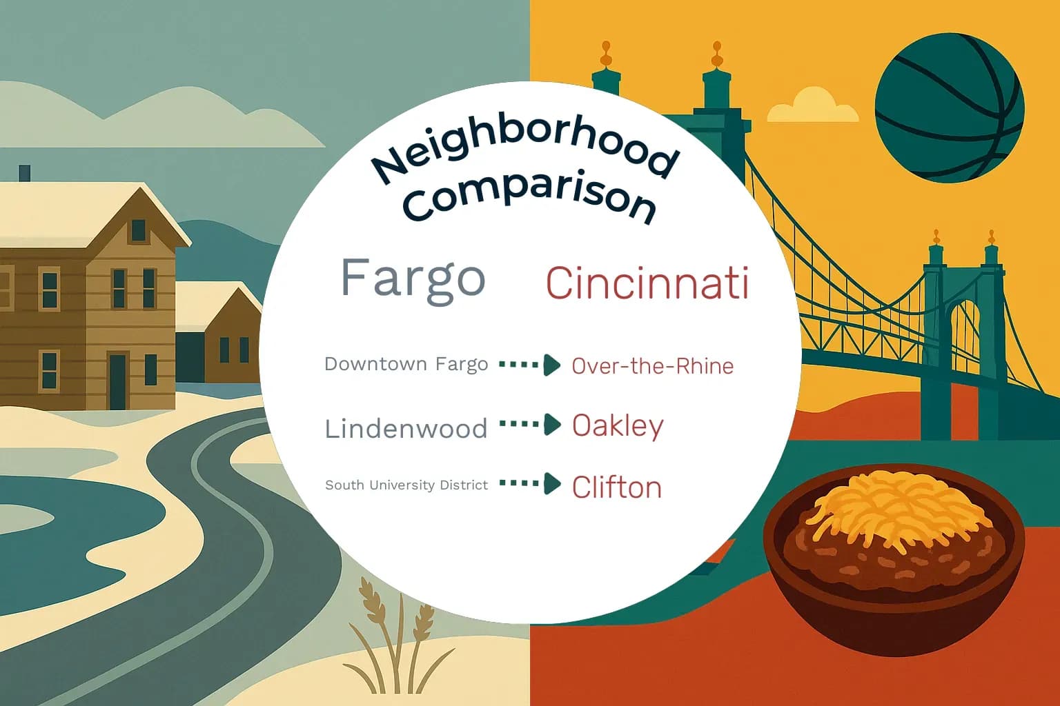 Fargo vs Cincinnati Neighborhood Comparison
