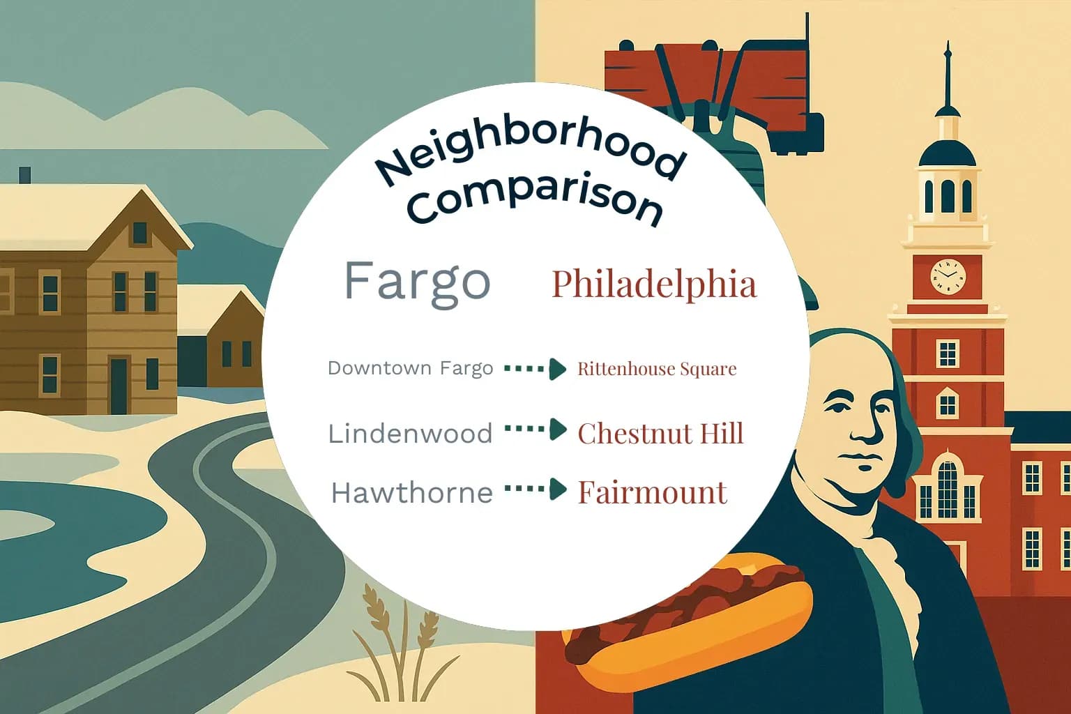 Fargo vs Philadelphia Neighborhood Comparison