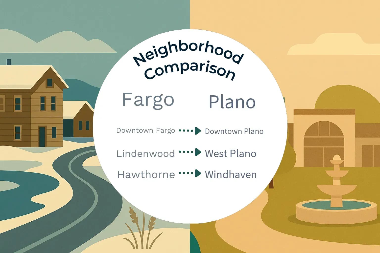 Fargo vs Plano Neighborhood Comparison