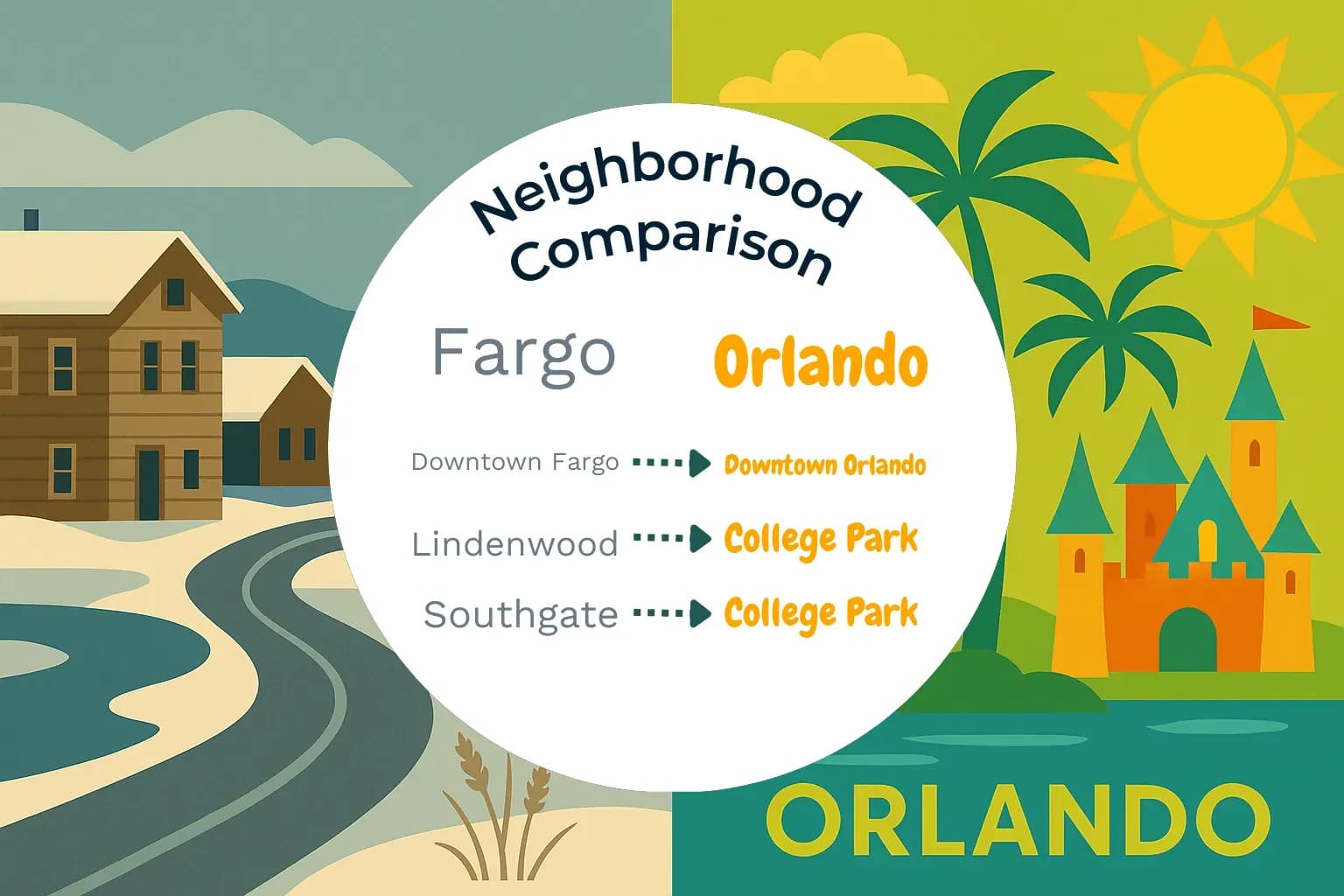 Fargo vs Orlando Neighborhood Comparison