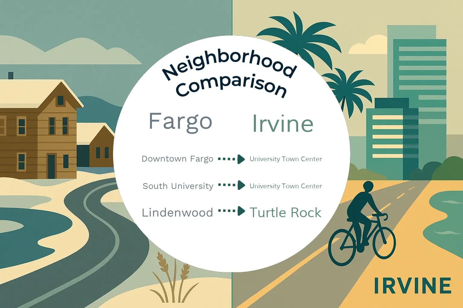 Fargo vs Irvine Neighborhood Comparison