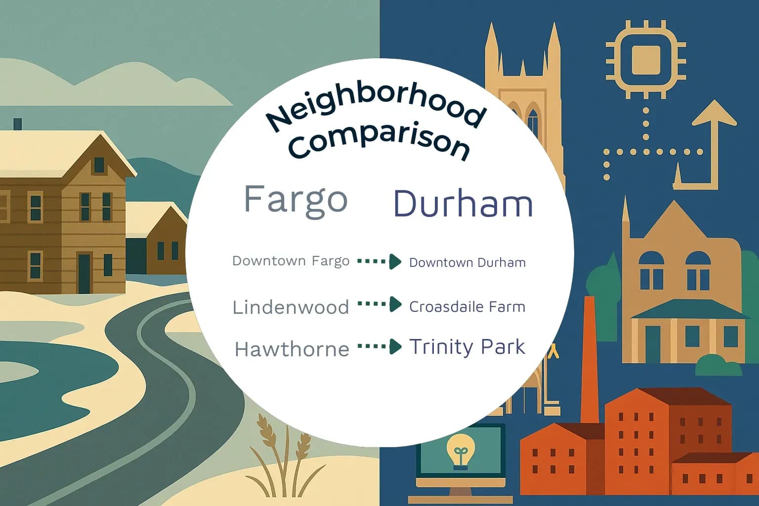 Fargo vs Durham Neighborhood Comparison