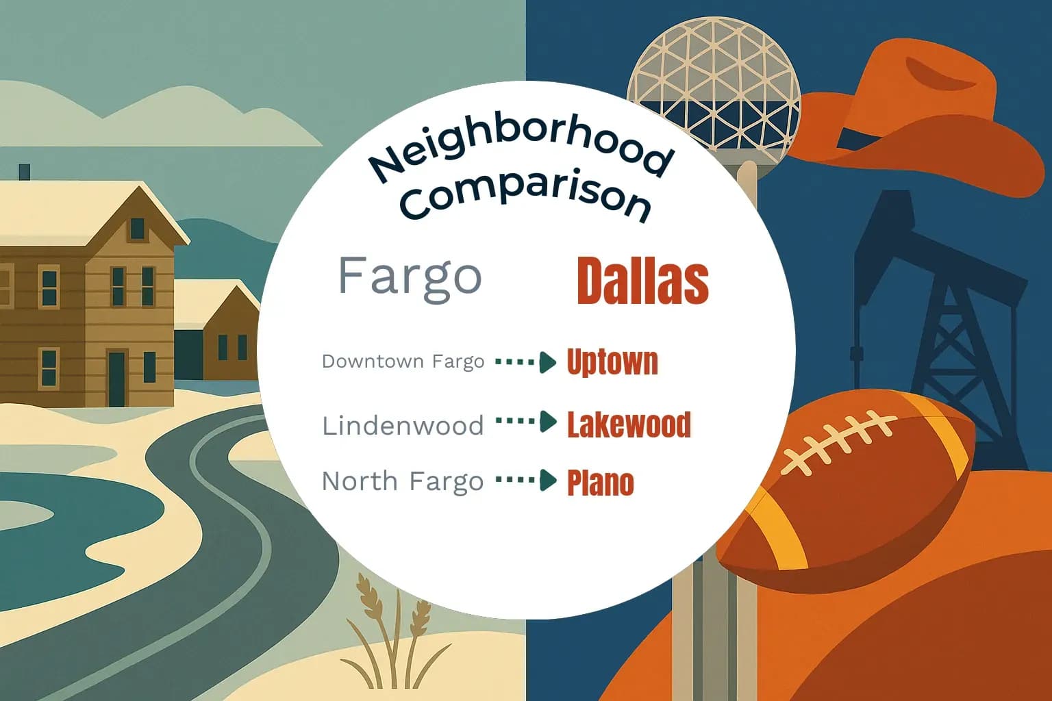 Fargo vs Dallas Neighborhood Comparison