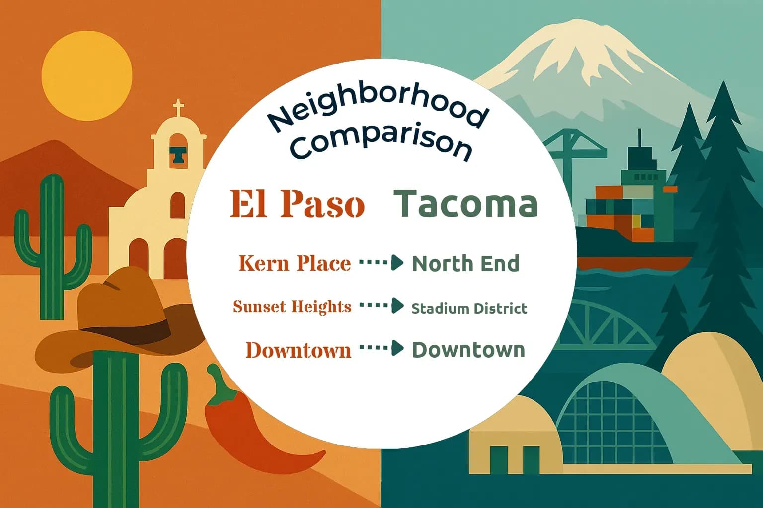 El Paso vs Tacoma Neighborhood Comparison