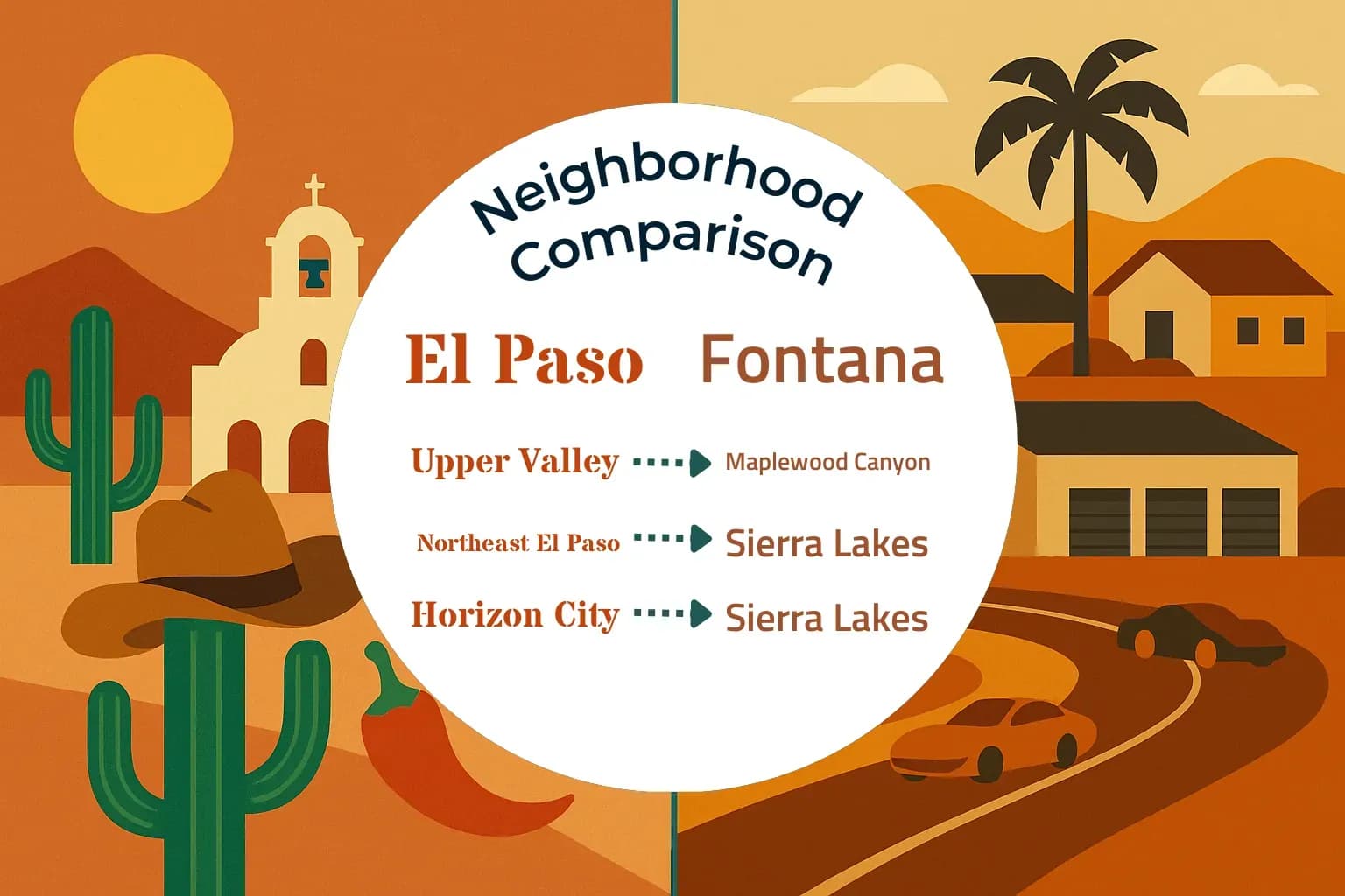 El Paso vs Fontana Neighborhood Comparison