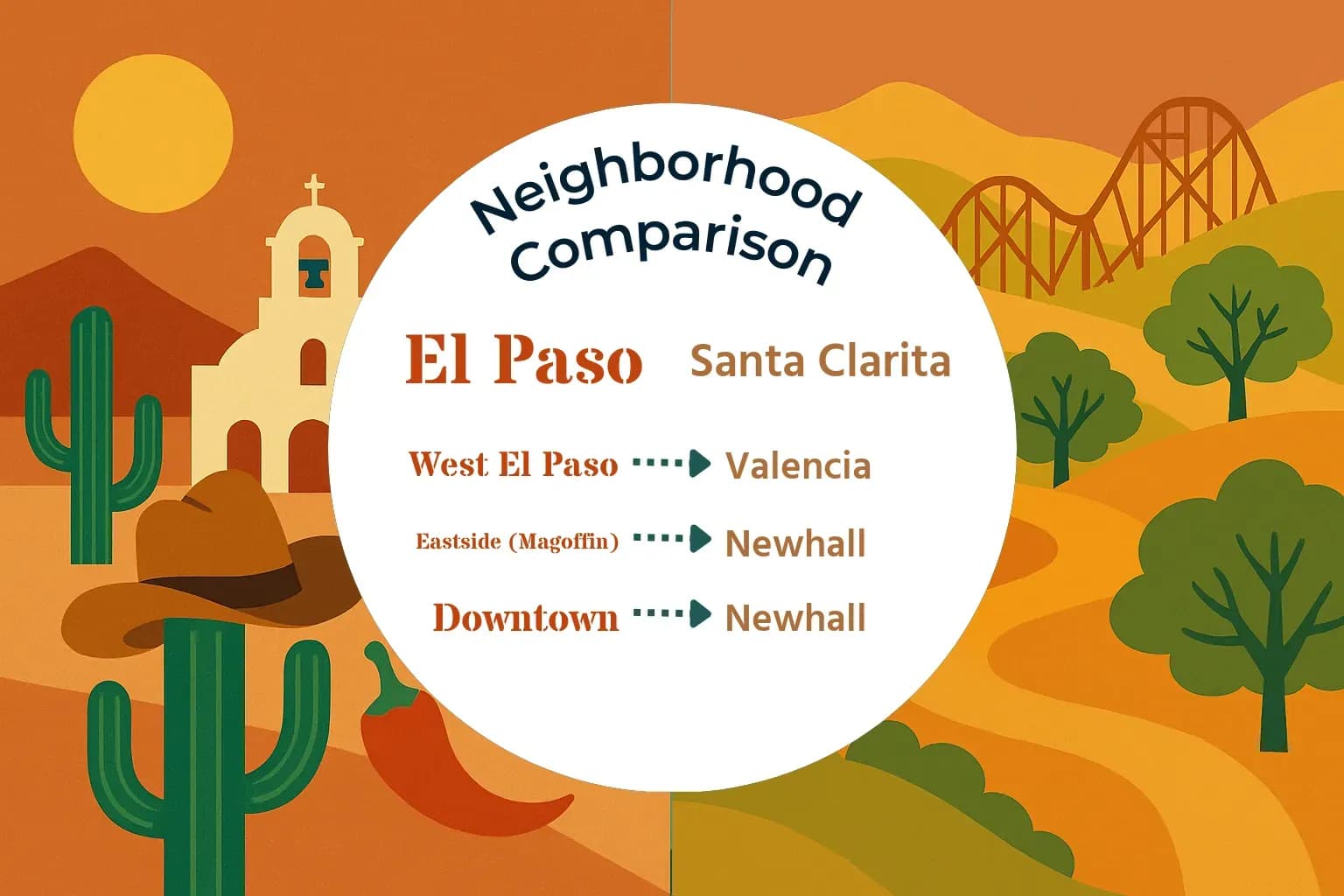 El Paso vs Santa Clarita Neighborhood Comparison
