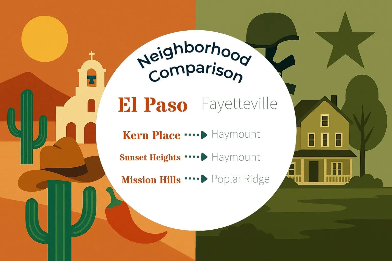 El Paso vs Fayetteville Neighborhood Comparison