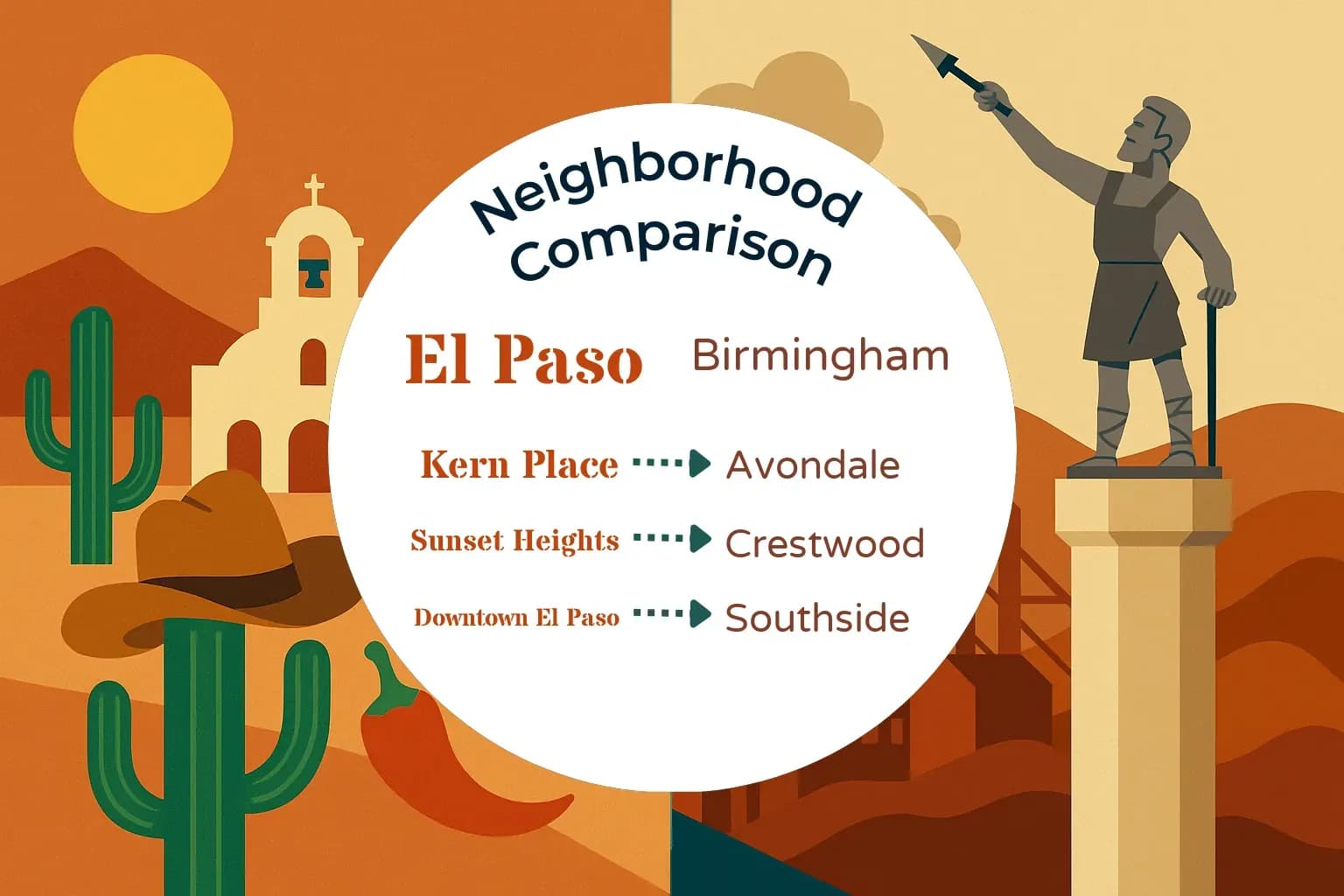 El Paso vs Birmingham Neighborhood Comparison