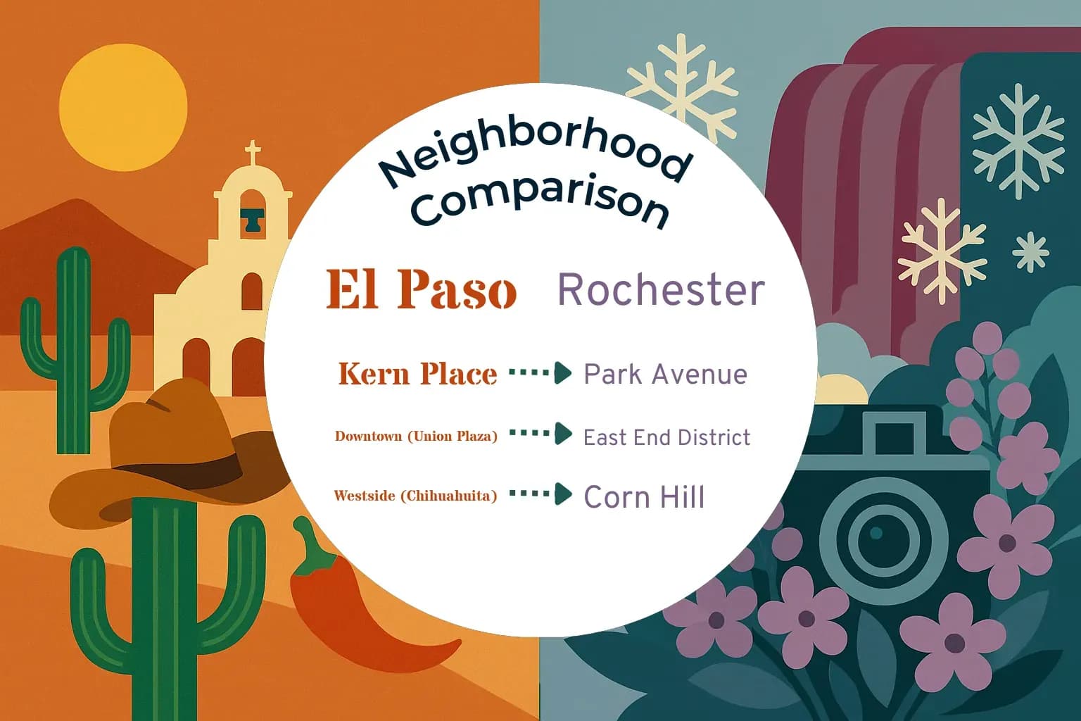 El Paso vs Rochester Neighborhood Comparison