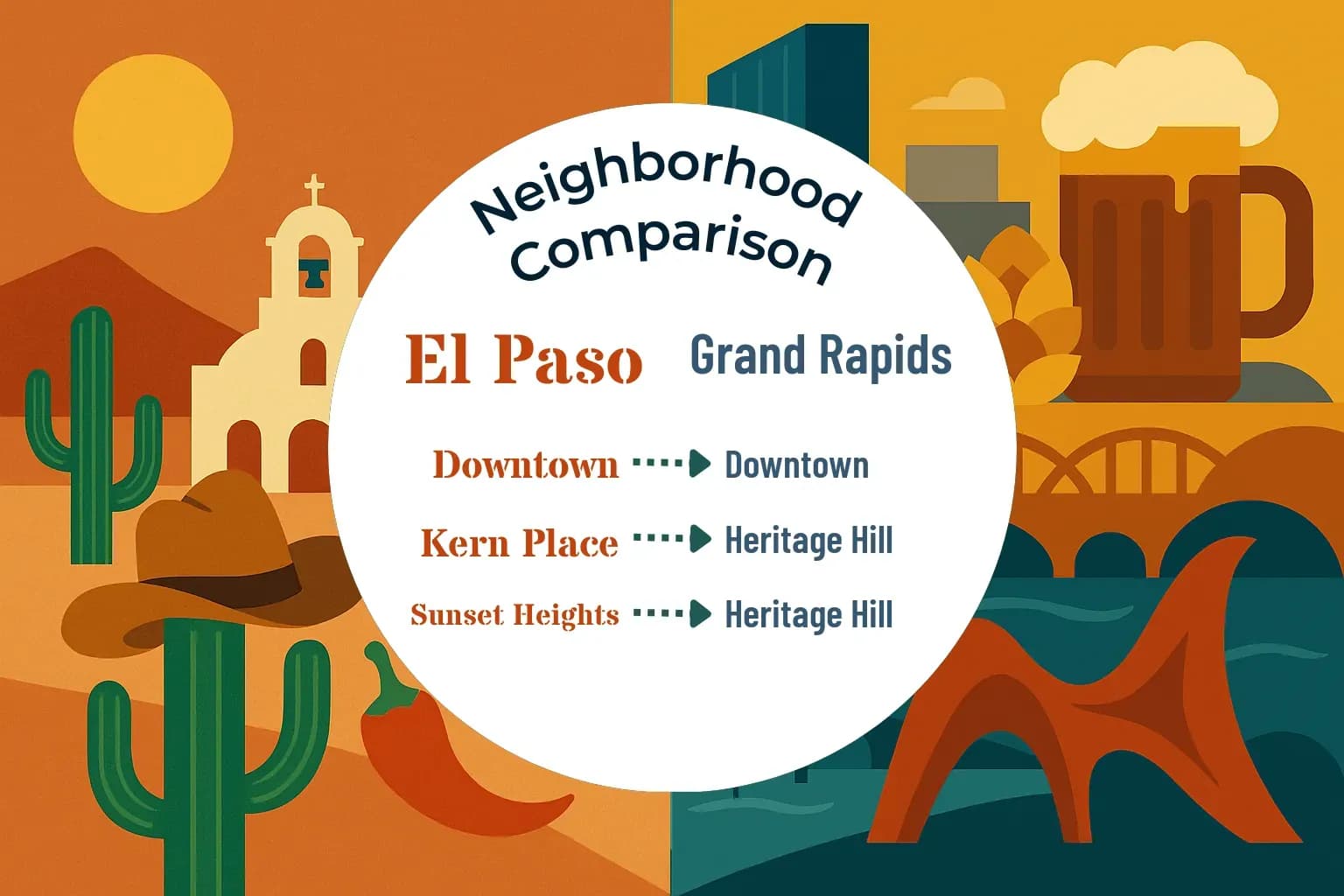 El Paso vs Grand Rapids Neighborhood Comparison