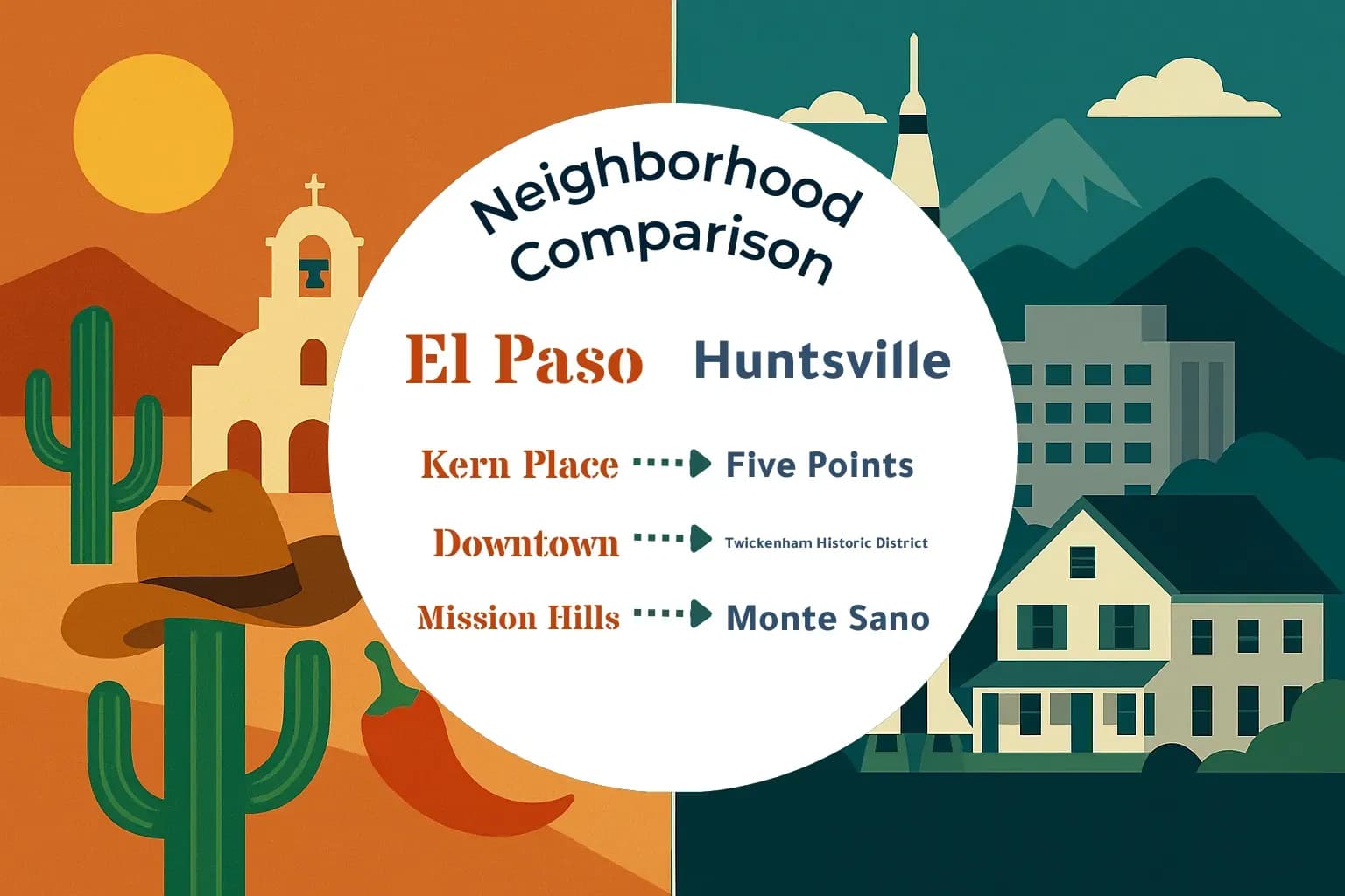 El Paso vs Huntsville Neighborhood Comparison