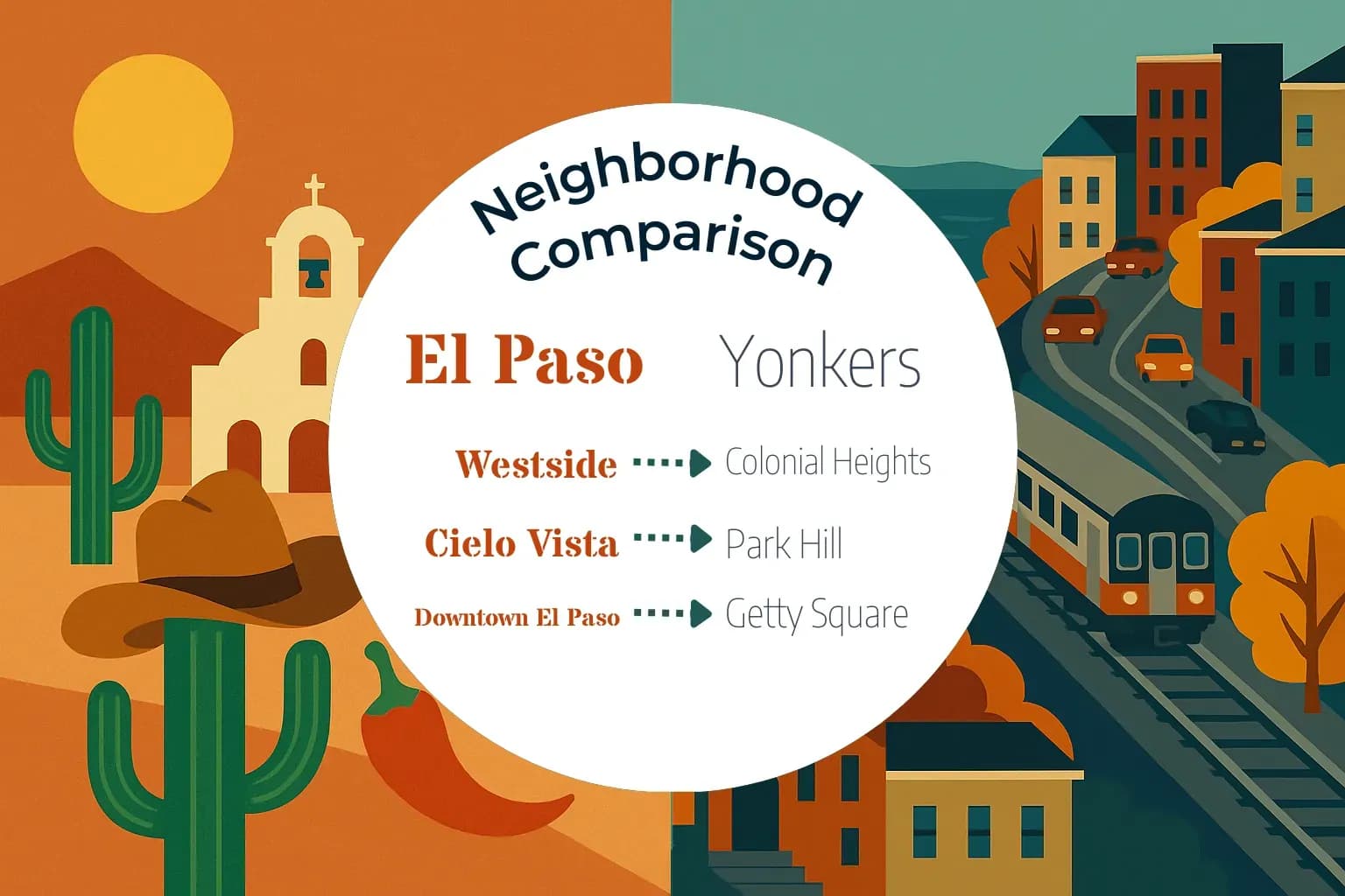 El Paso vs Yonkers Neighborhood Comparison