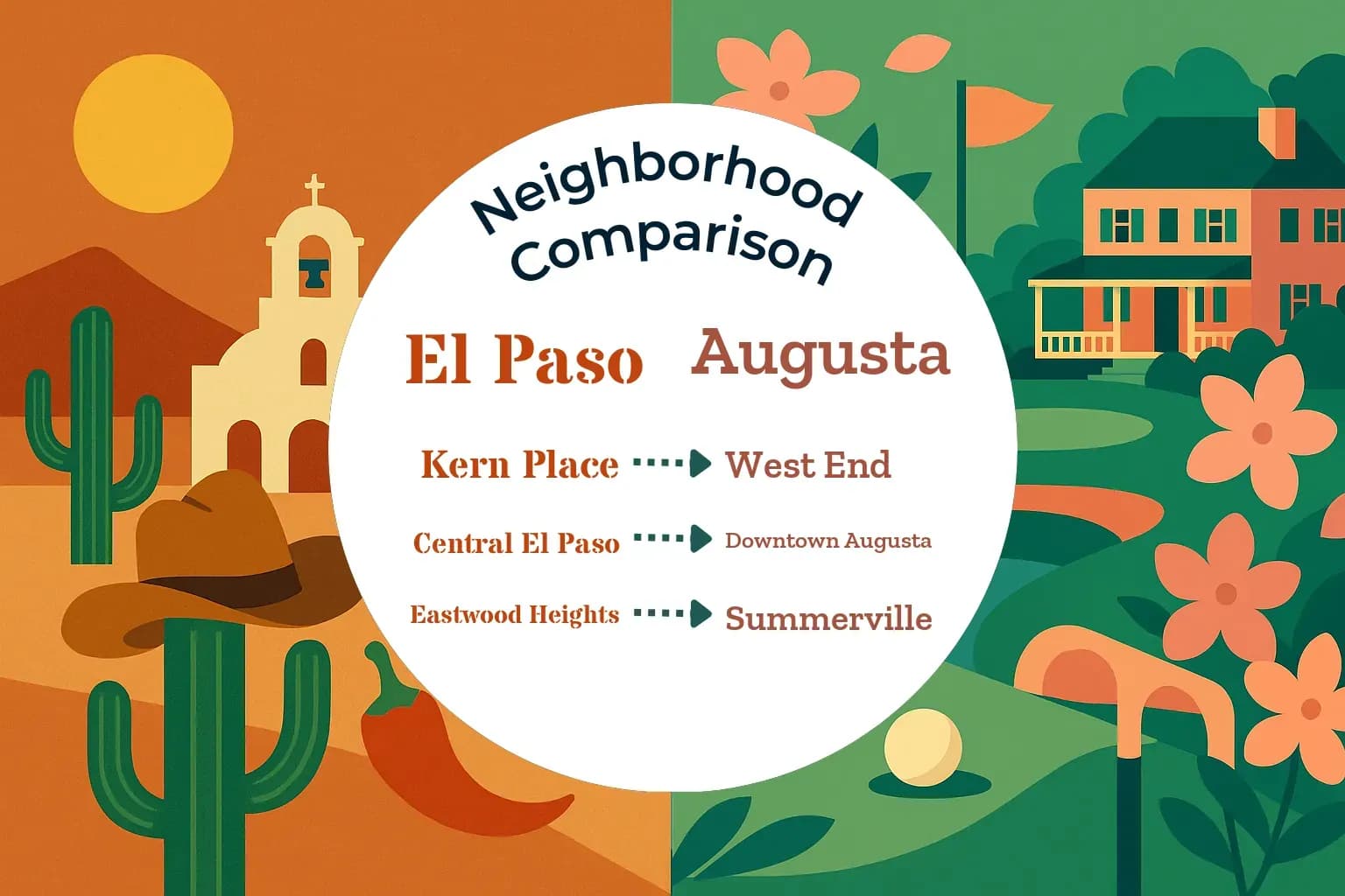 El Paso vs Augusta Neighborhood Comparison