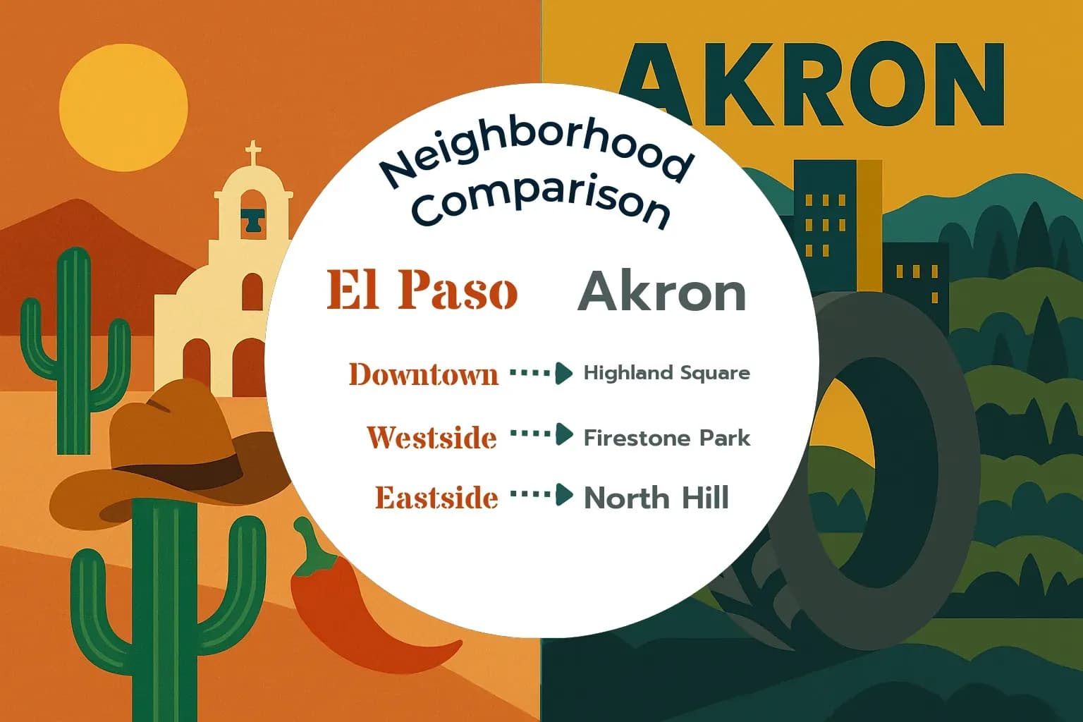 El Paso vs Akron Neighborhood Comparison