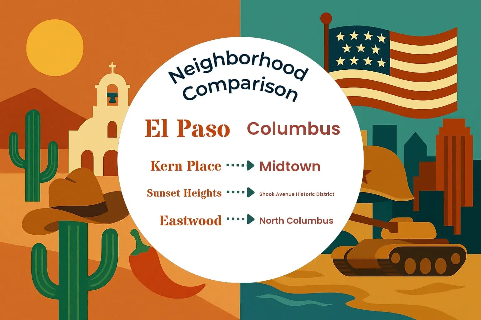 El Paso vs Columbus Neighborhood Comparison