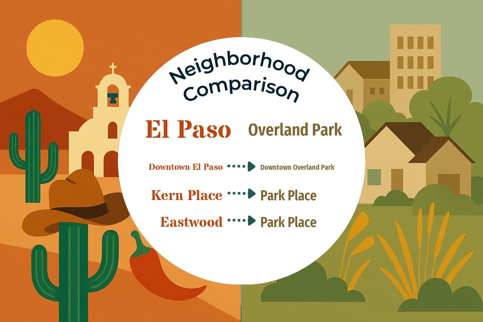 El Paso vs Overland Park Neighborhood Comparison