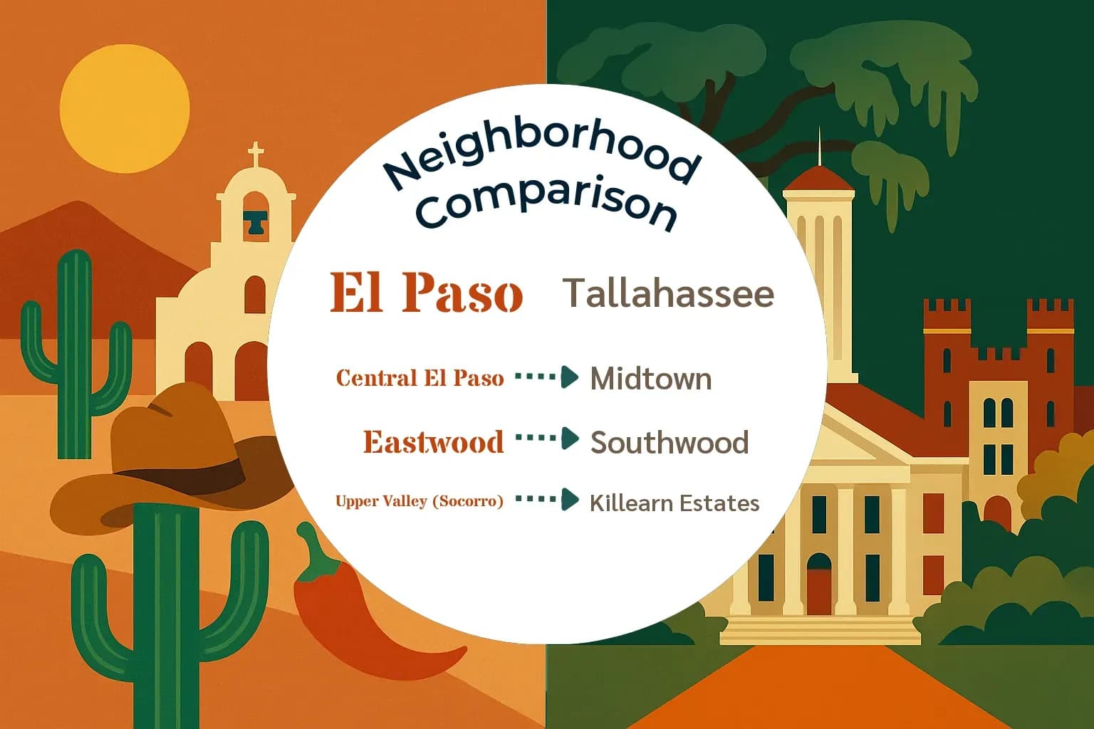 El Paso vs Tallahassee Neighborhood Comparison
