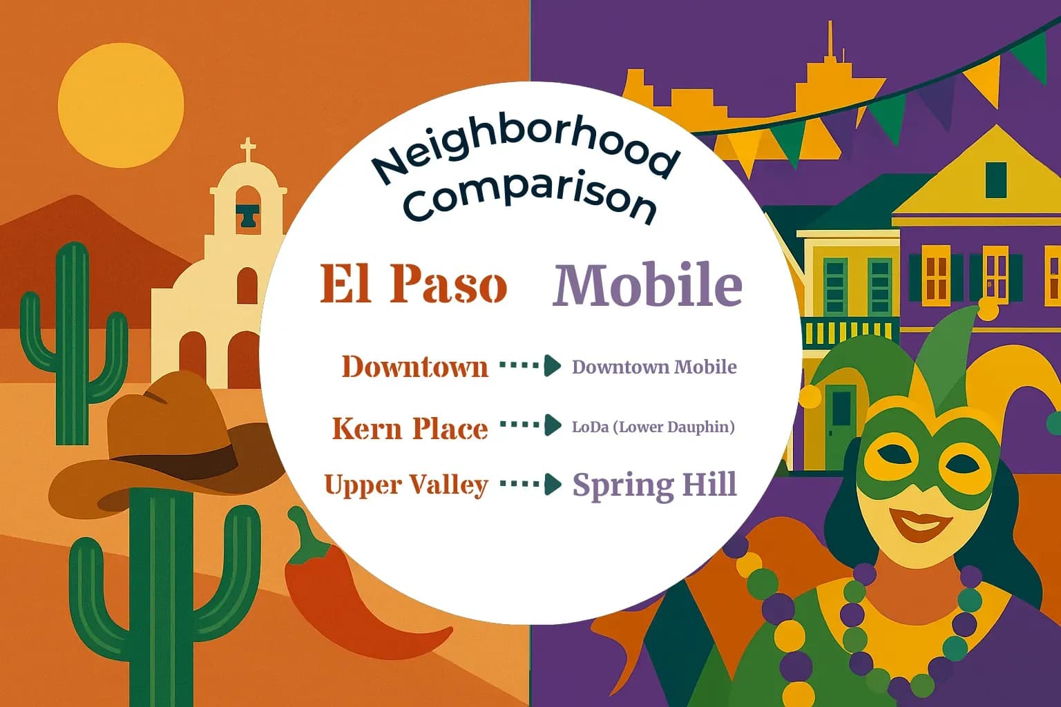 El Paso vs Mobile Neighborhood Comparison