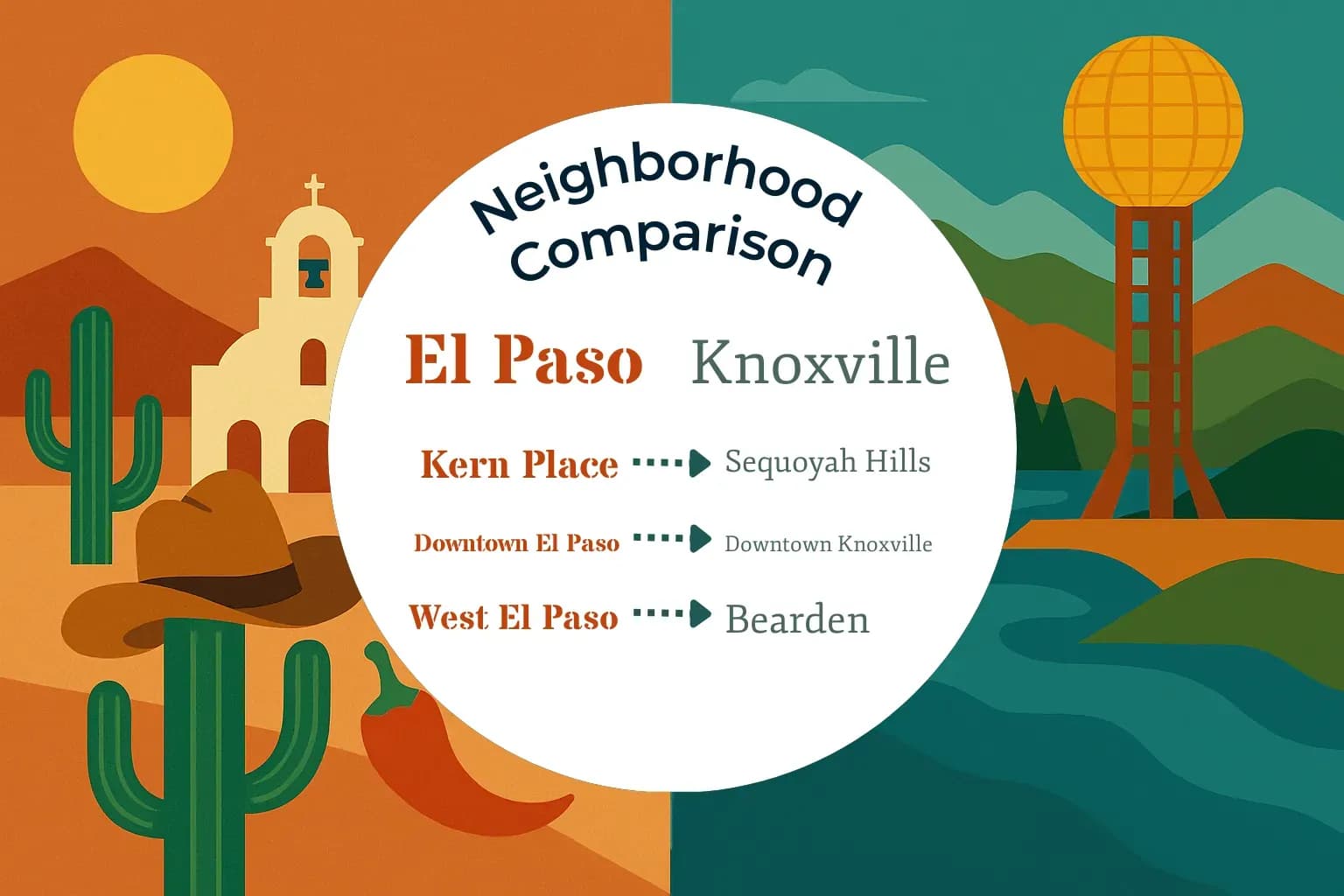 El Paso vs Knoxville Neighborhood Comparison