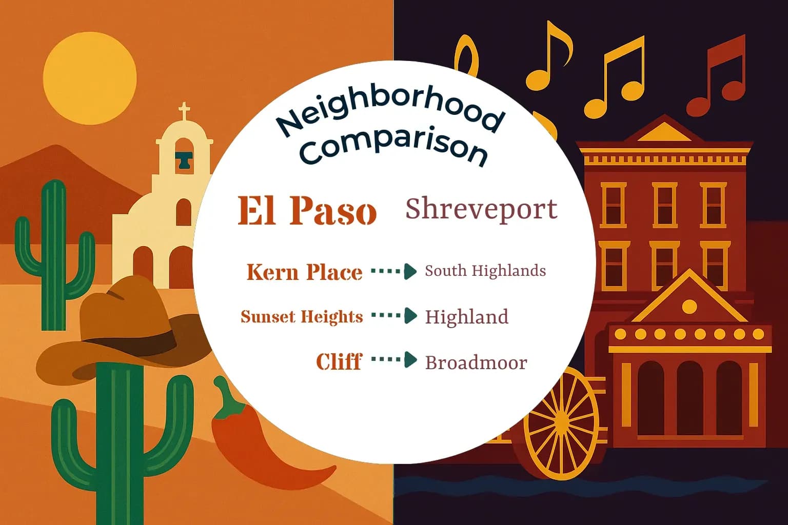 El Paso vs Shreveport Neighborhood Comparison