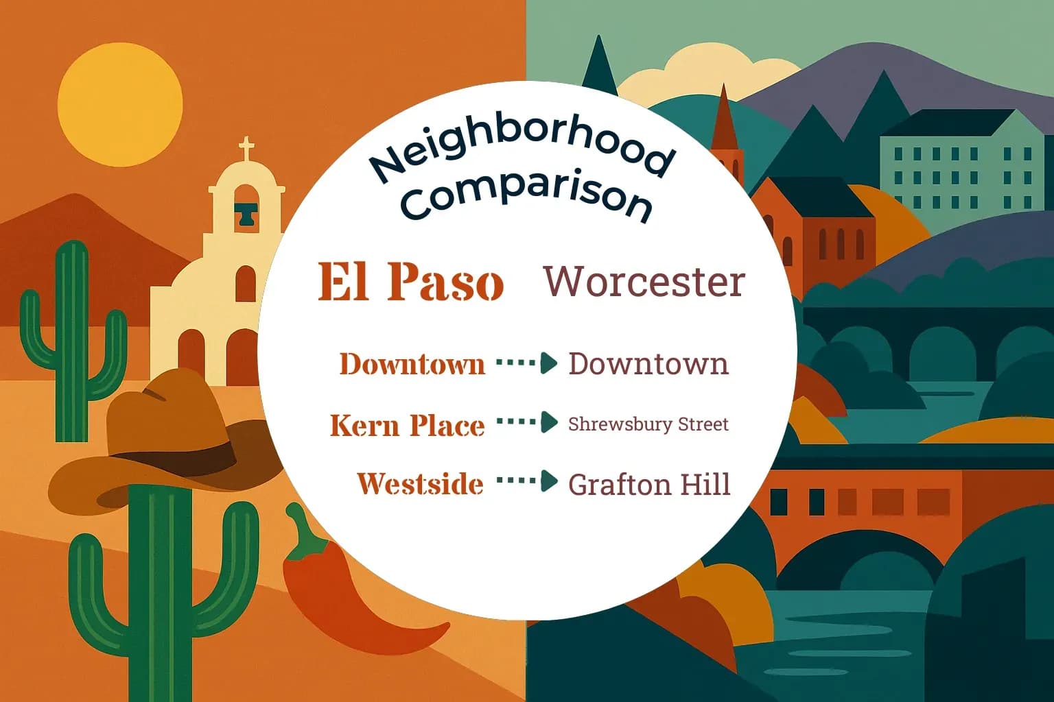 El Paso vs Worcester Neighborhood Comparison