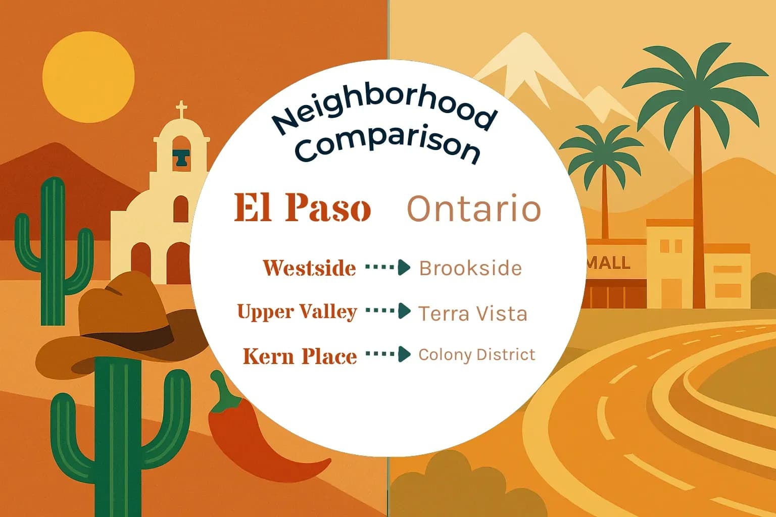 El Paso vs Ontario Neighborhood Comparison