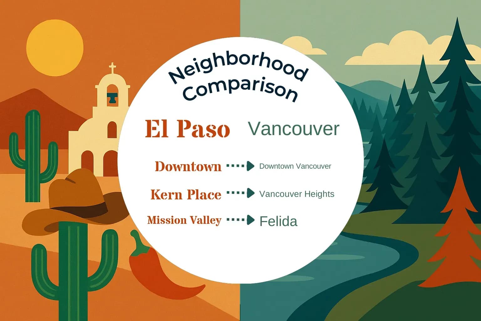 El Paso vs Vancouver Neighborhood Comparison