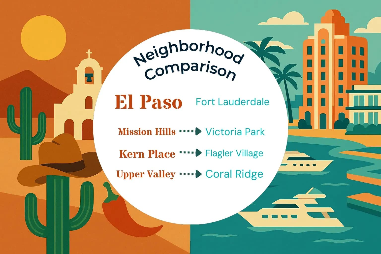 El Paso vs Fort Lauderdale Neighborhood Comparison