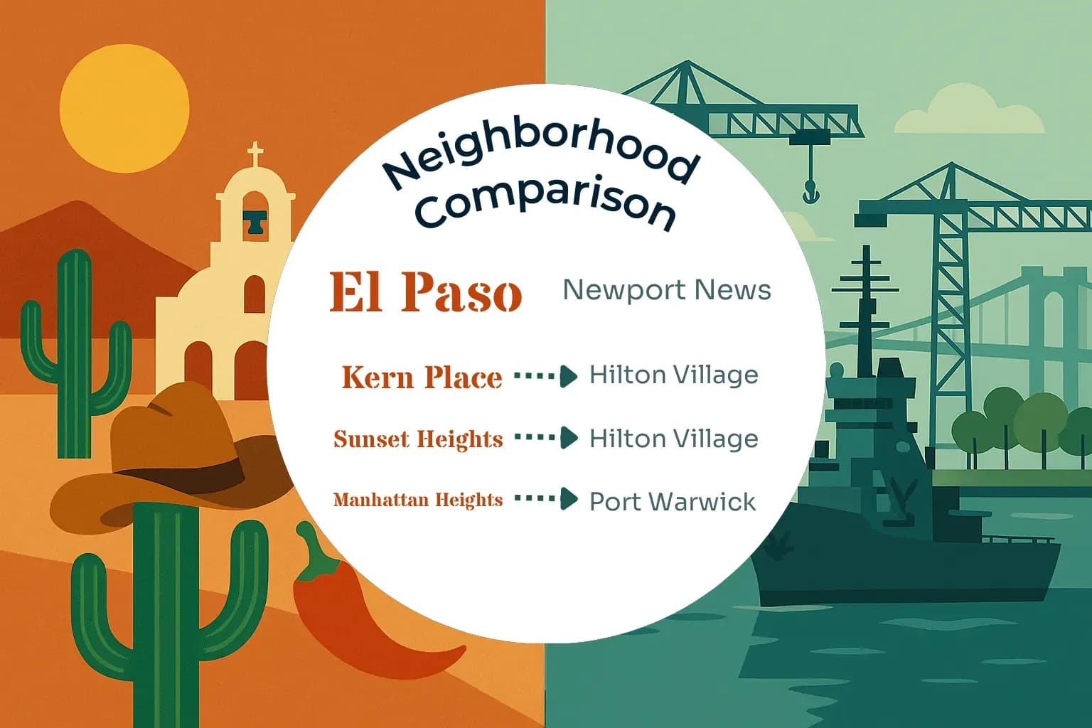 El Paso vs Newport News Neighborhood Comparison