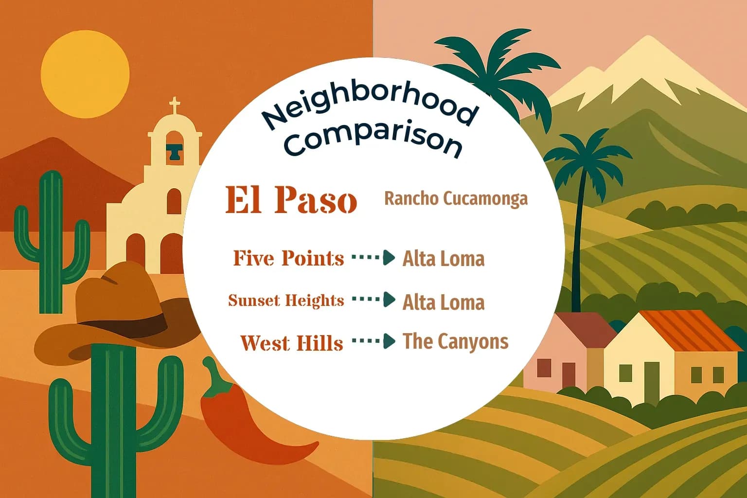 El Paso vs Rancho Cucamonga Neighborhood Comparison