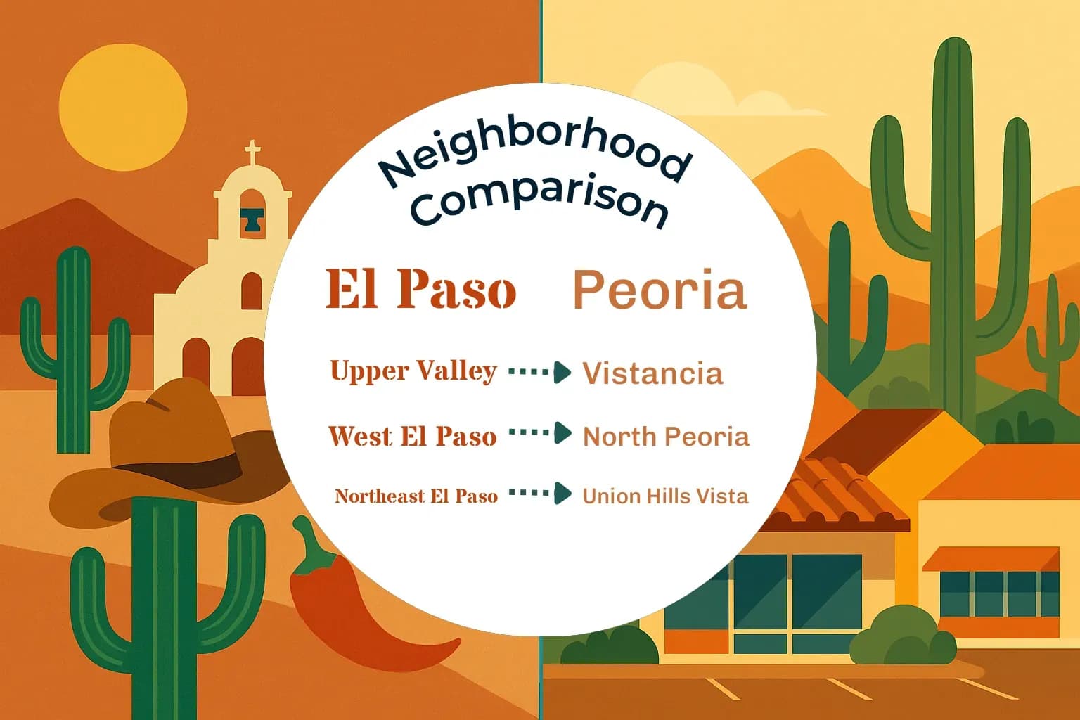 El Paso vs Peoria Neighborhood Comparison