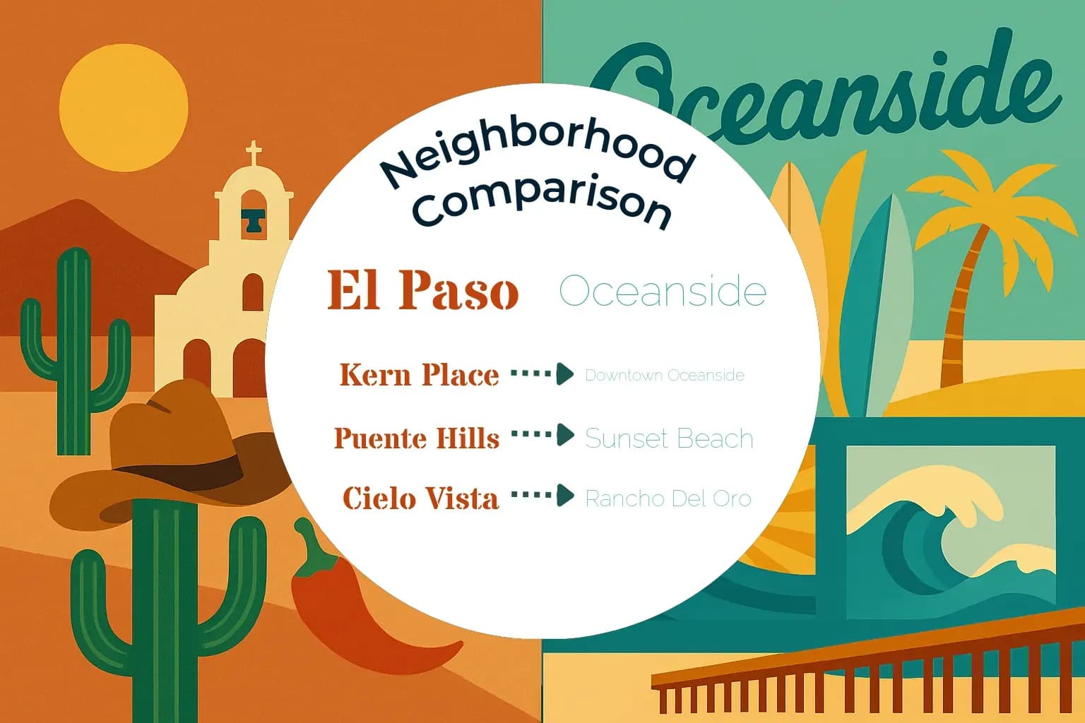 El Paso vs Oceanside Neighborhood Comparison