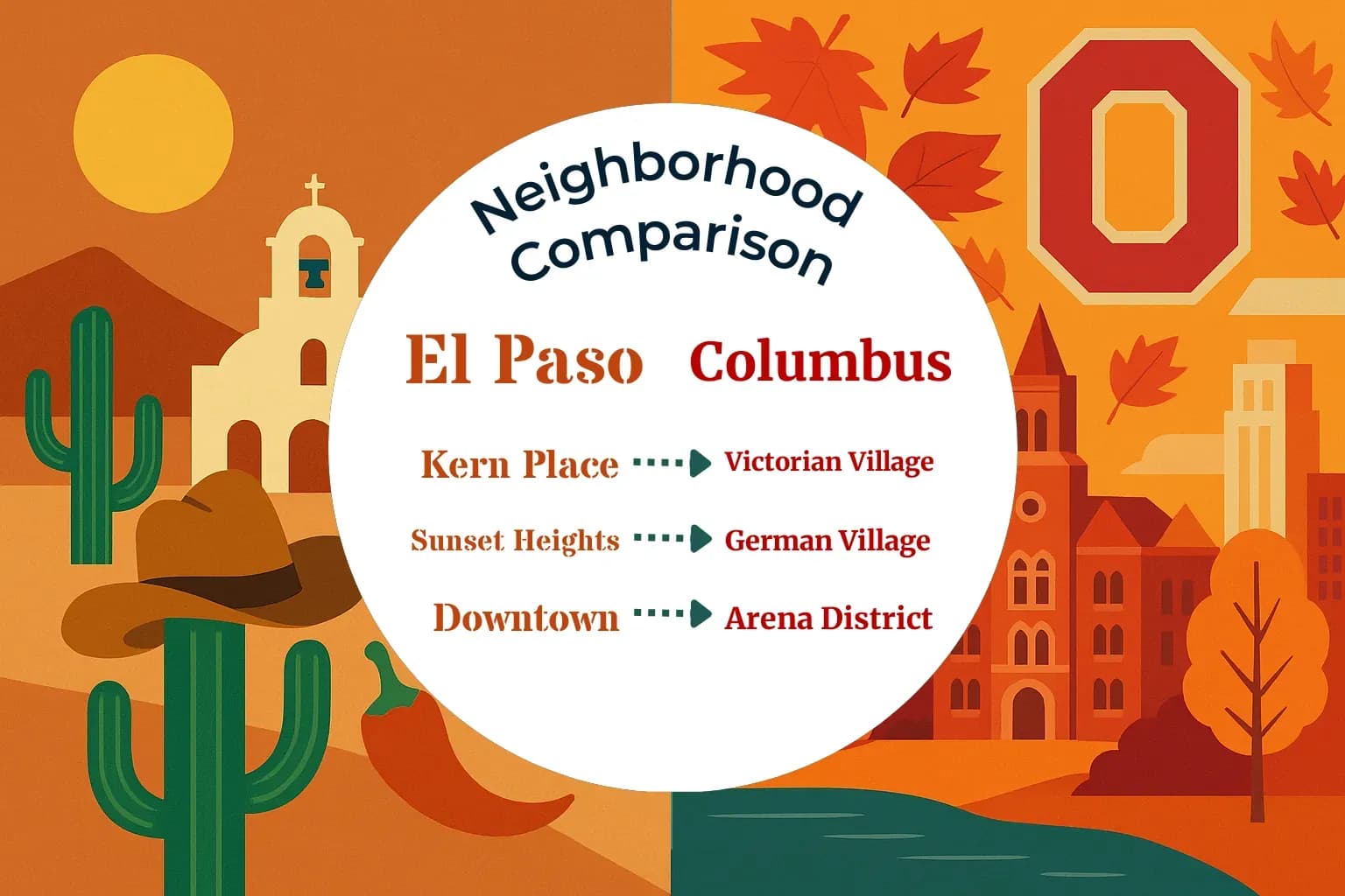 El Paso vs Columbus Neighborhood Comparison