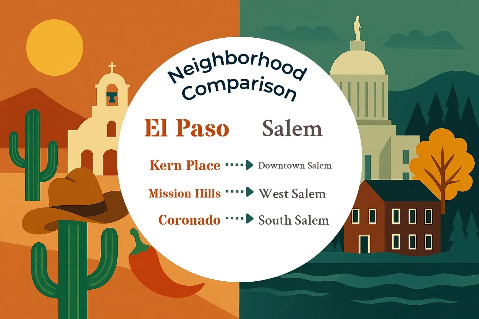 El Paso vs Salem Neighborhood Comparison